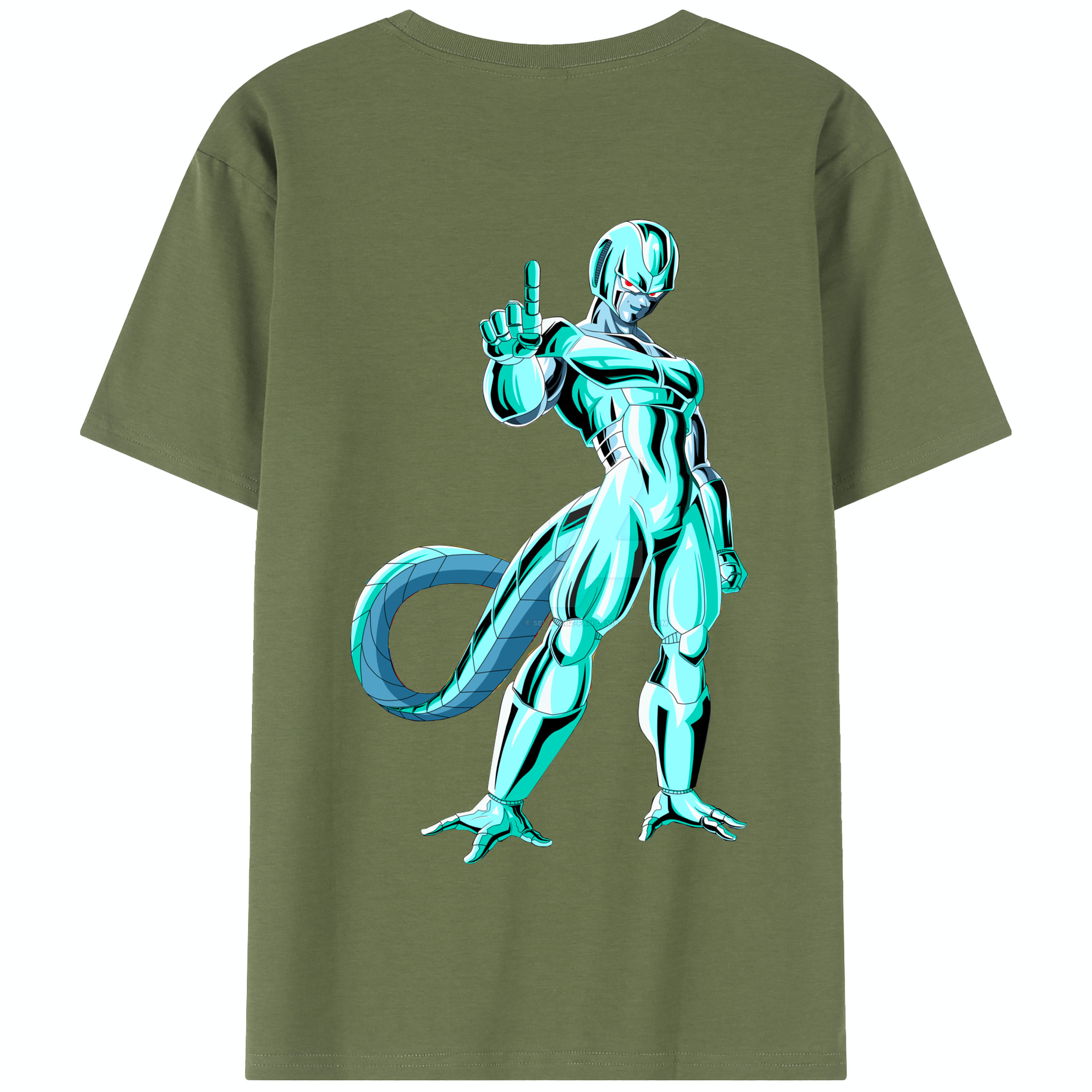 （画像用） ドラゴンボール クウラ DRAGON BALL Cooler Coora 綿100％半袖Tシャツ（背面プリント）
